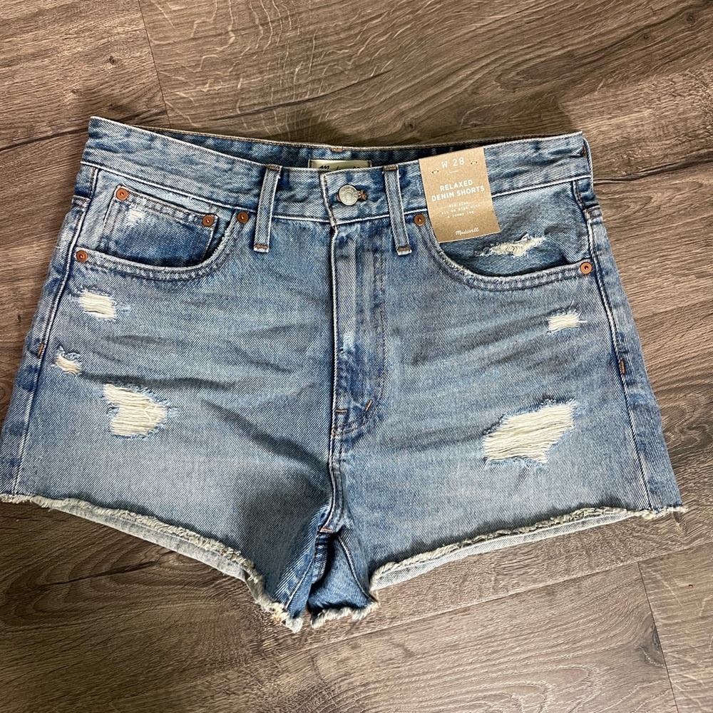 NWT Madewell Relaxed Denim Shorts